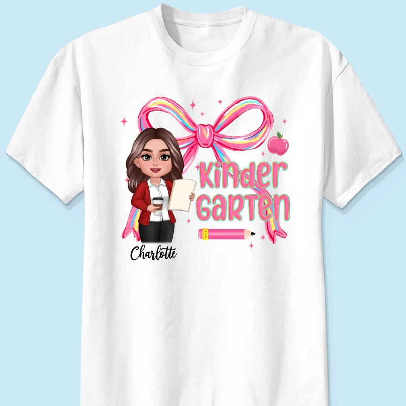 Preppy Style Pinky Teacher Custom Grade Personalized Shirt - Image 12