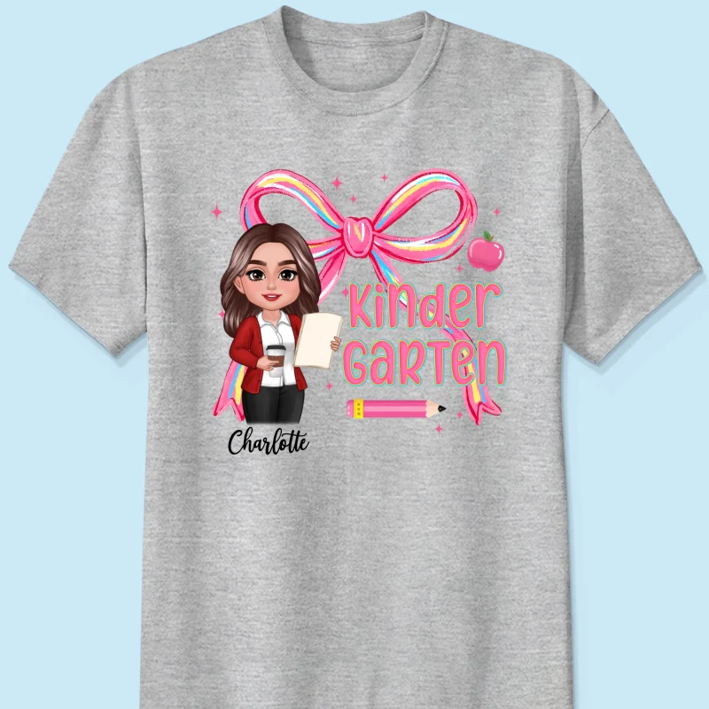 Preppy Style Pinky Teacher Custom Grade Personalized Shirt - Image 13