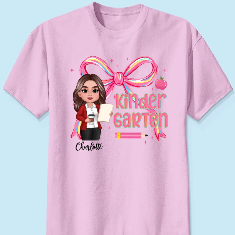 Preppy Style Pinky Teacher Custom Grade Personalized Shirt - Image 15