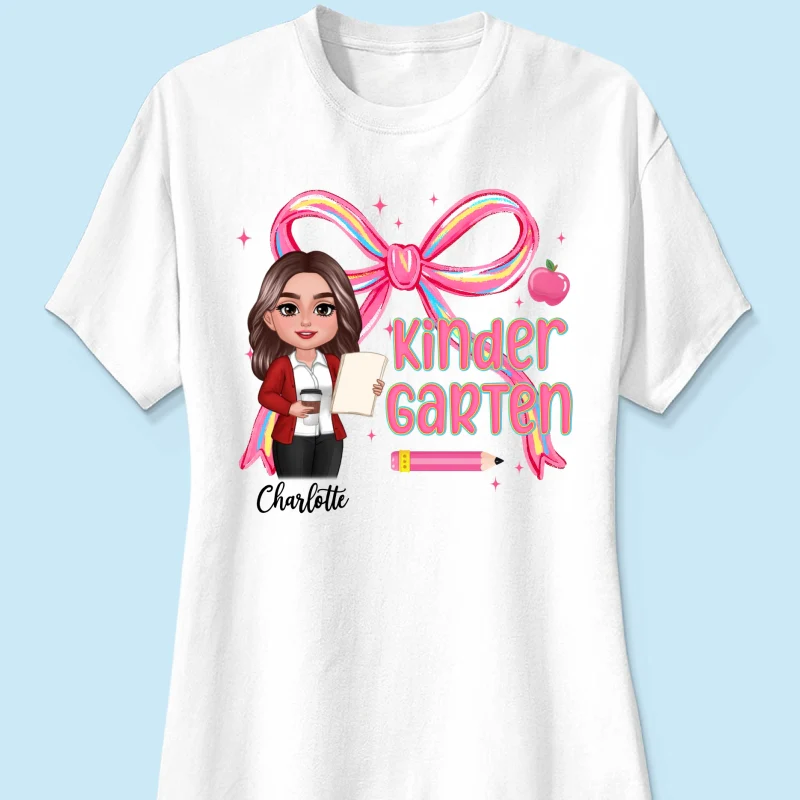 Preppy Style Pinky Teacher Custom Grade Personalized Shirt - Image 16