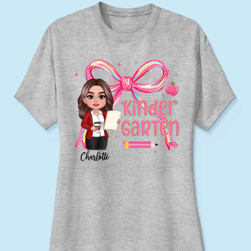 Preppy Style Pinky Teacher Custom Grade Personalized Shirt - Image 17