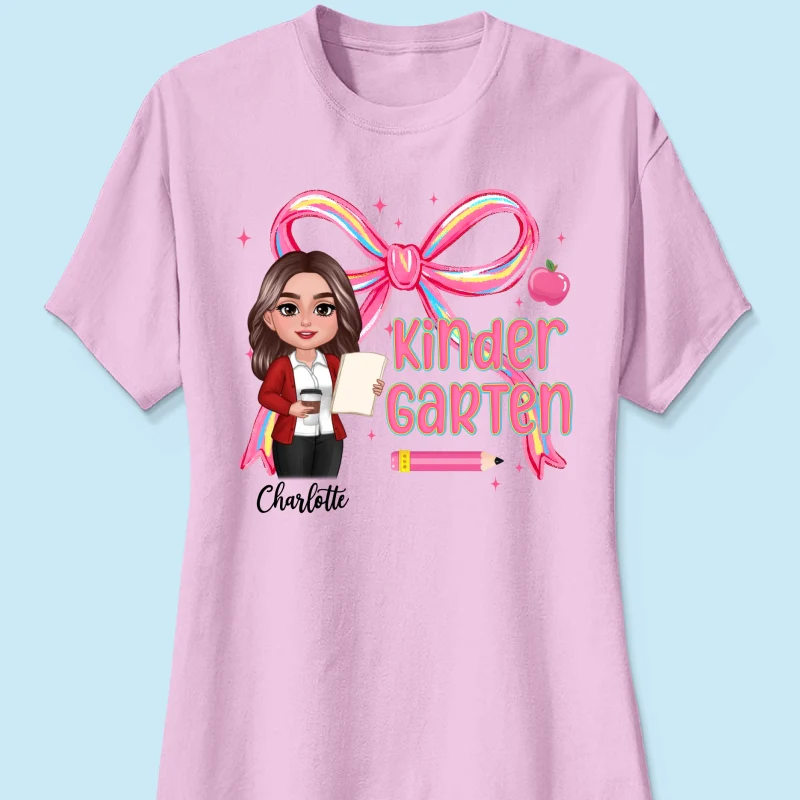 Preppy Style Pinky Teacher Custom Grade Personalized Shirt - Image 18