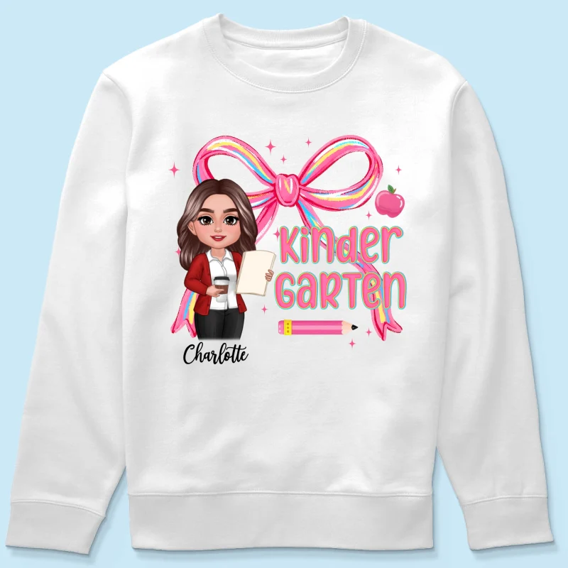 Preppy Style Pinky Teacher Custom Grade Personalized Shirt - Image 23