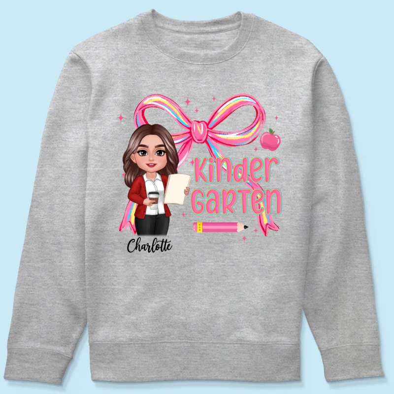 Preppy Style Pinky Teacher Custom Grade Personalized Shirt - Image 24