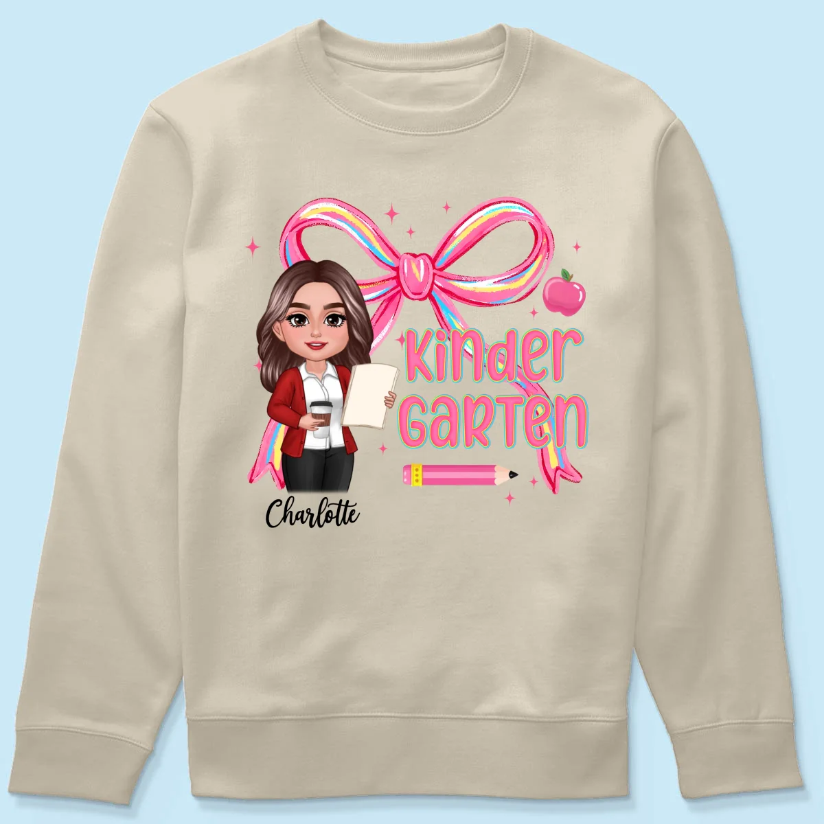 Preppy Style Pinky Teacher Custom Grade Personalized Shirt - Image 25