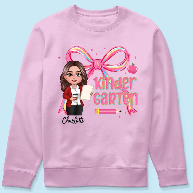 Preppy Style Pinky Teacher Custom Grade Personalized Shirt - Image 26