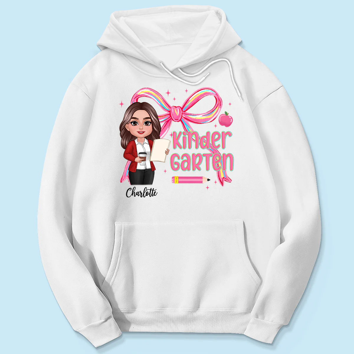 Preppy Style Pinky Teacher Custom Grade Personalized Shirt - Image 5