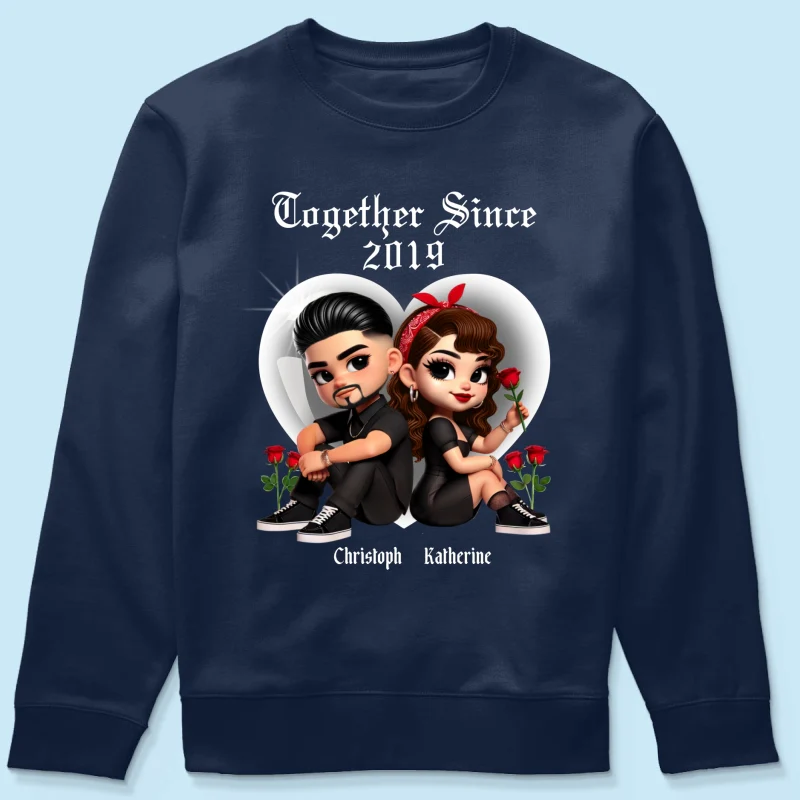 Pretty Couple Roses Heart Together Since Personalized Shirt, Gift, Anniversary Gift for Couples - Image 11
