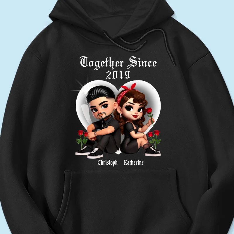 Pretty Couple Roses Heart Together Since Personalized Shirt, Gift, Anniversary Gift for Couples - Image 13