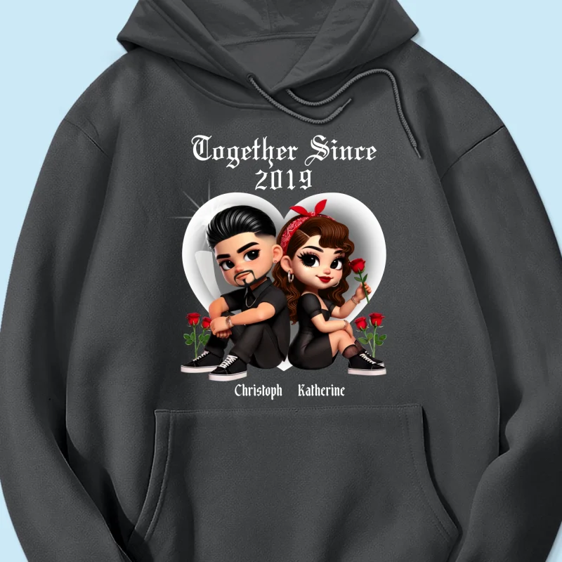 Pretty Couple Roses Heart Together Since Personalized Shirt, Gift, Anniversary Gift for Couples - Image 15