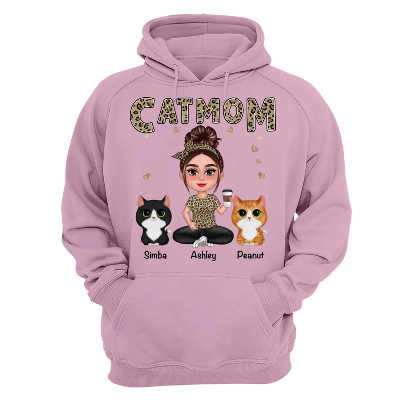 Pretty Doll Cat Mom Leopard Personalized Shirt - Image 14