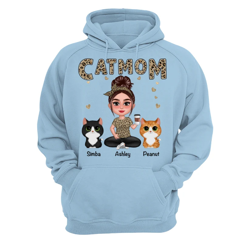 Pretty Doll Cat Mom Leopard Personalized Shirt - Image 15