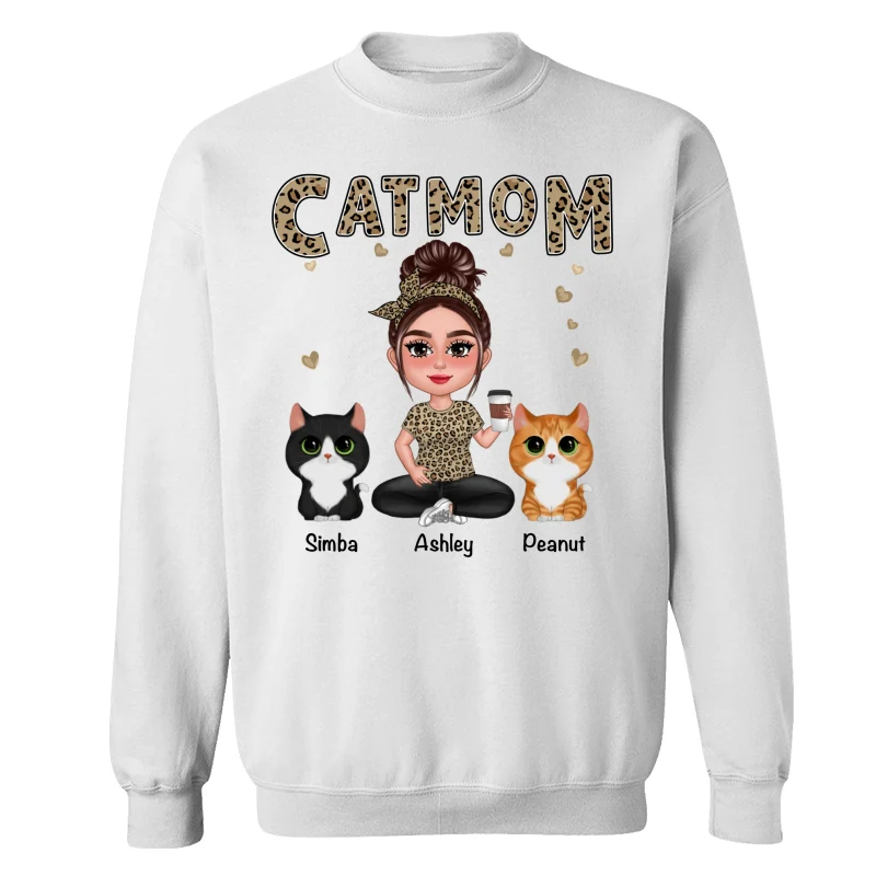 Pretty Doll Cat Mom Leopard Personalized Shirt - Image 16