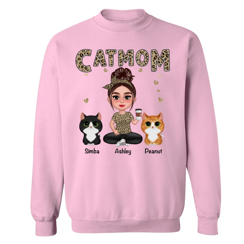 Pretty Doll Cat Mom Leopard Personalized Shirt - Image 18