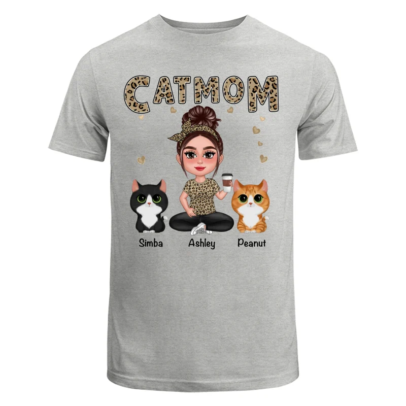 Pretty Doll Cat Mom Leopard Personalized Shirt - Image 6