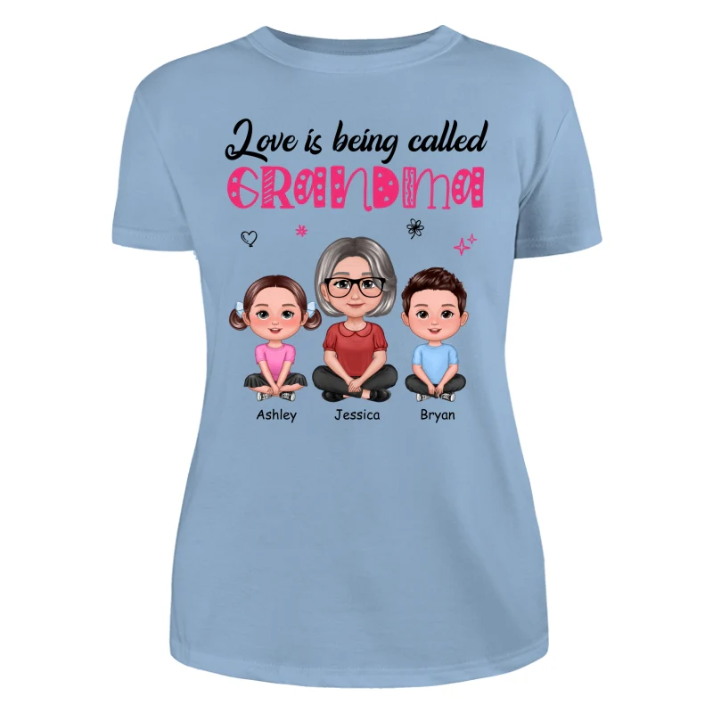 Pretty Doll Grandma Grandkids Love Is Being Called Mom Grandma Personalized Shirt - Image 12