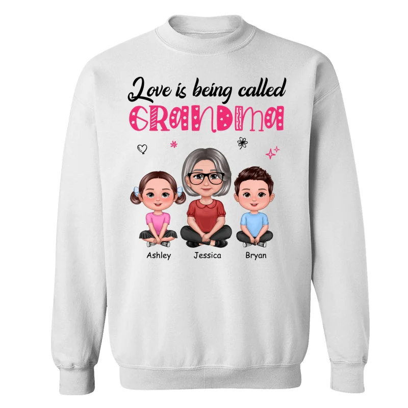 Pretty Doll Grandma Grandkids Love Is Being Called Mom Grandma Personalized Shirt - Image 17