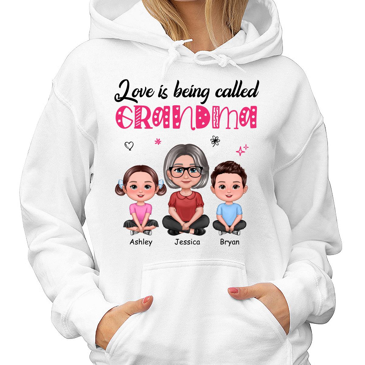 Pretty Doll Grandma Grandkids Love Is Being Called Mom Grandma Personalized Shirt - Image 4