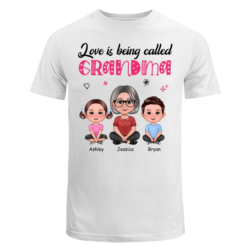 Pretty Doll Grandma Grandkids Love Is Being Called Mom Grandma Personalized Shirt - Image 5