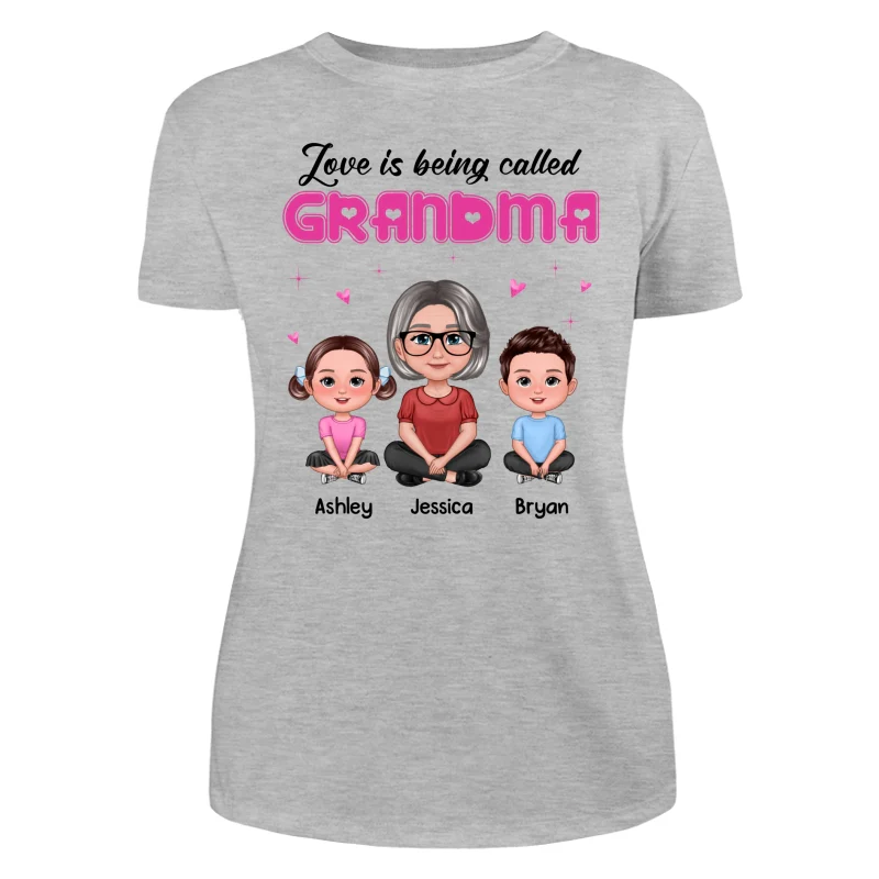 Pretty Doll Grandma Grandkids Love Is Being Called Pink Personalized Shirt - Image 10