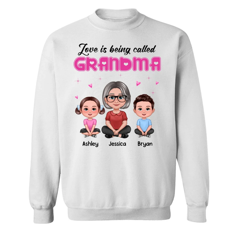 Pretty Doll Grandma Grandkids Love Is Being Called Pink Personalized Shirt - Image 17