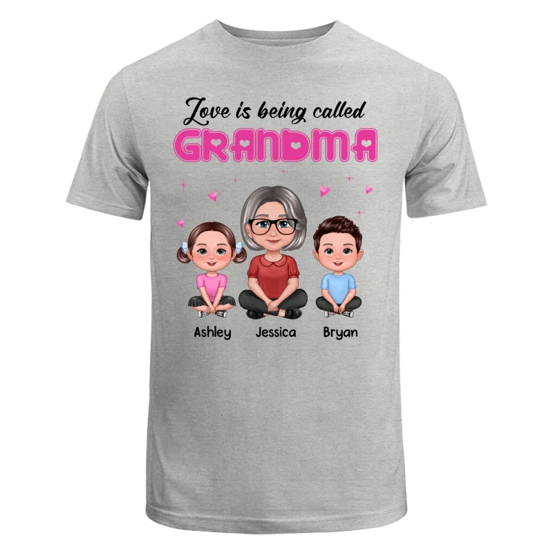 Pretty Doll Grandma Grandkids Love Is Being Called Pink Personalized Shirt - Image 6