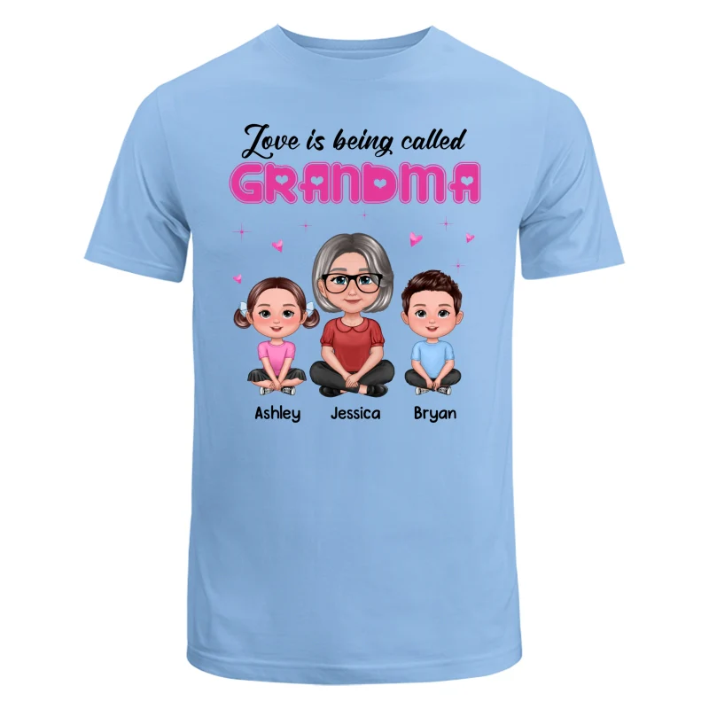 Pretty Doll Grandma Grandkids Love Is Being Called Pink Personalized Shirt - Image 8