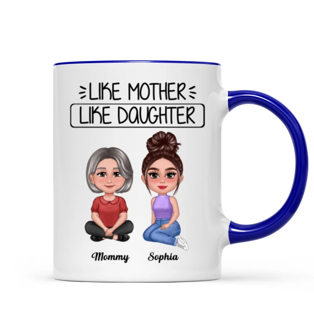 Pretty Doll Like Mother Like Daughter Personalized Mug - Image 6