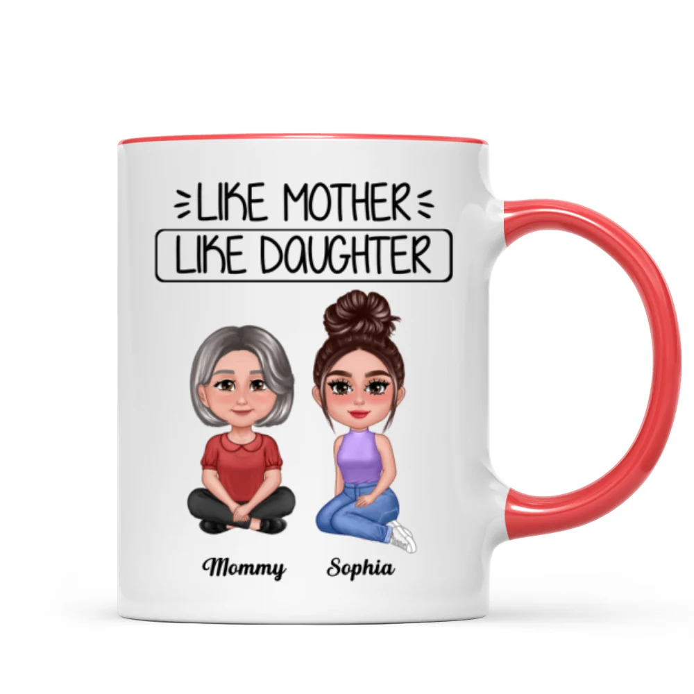 Pretty Doll Like Mother Like Daughter Personalized Mug - Image 7