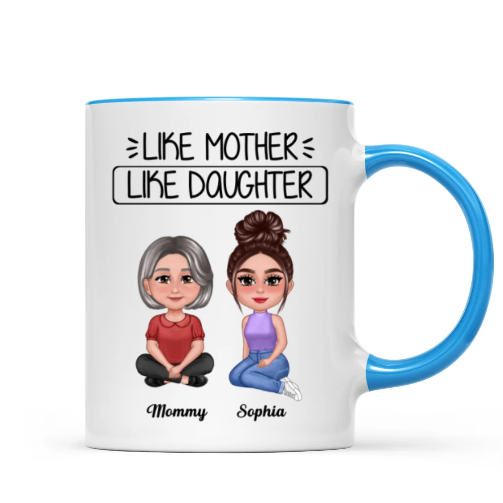 Pretty Doll Like Mother Like Daughter Personalized Mug - Image 8