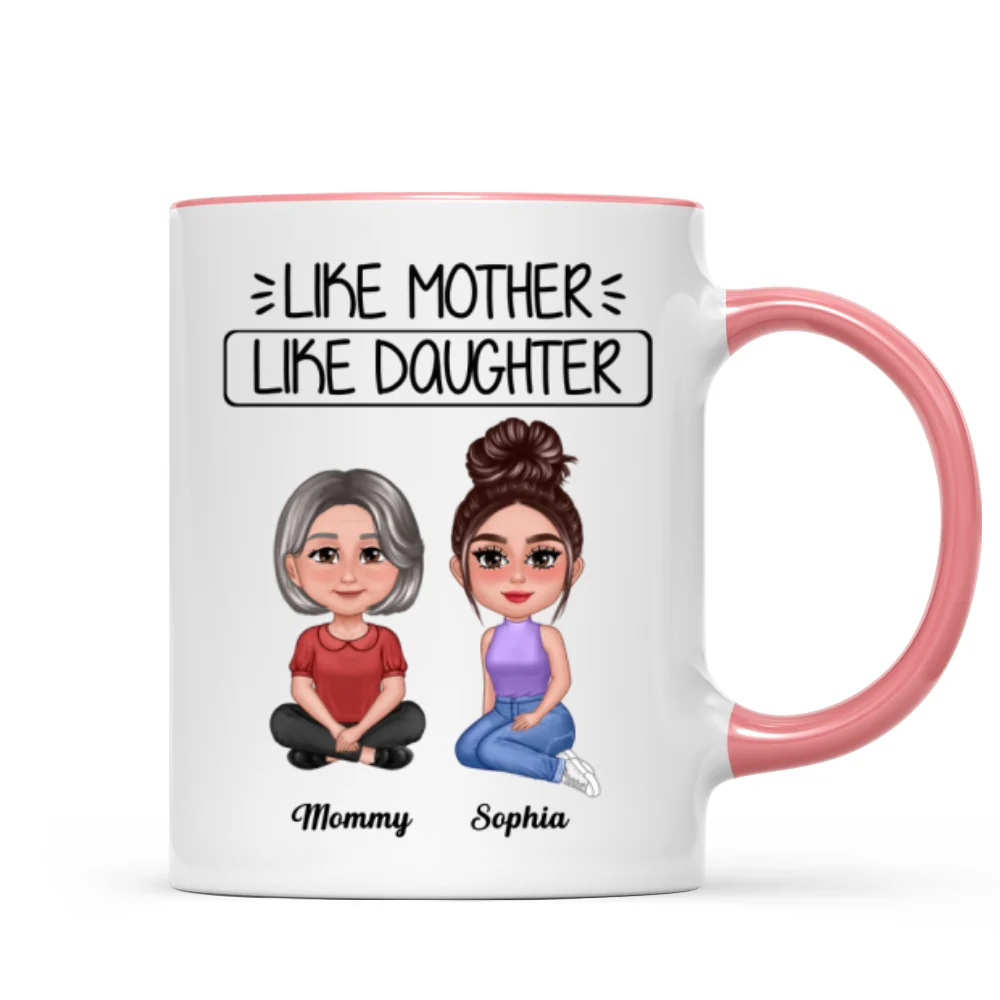 Pretty Doll Like Mother Like Daughter Personalized Mug - Image 9