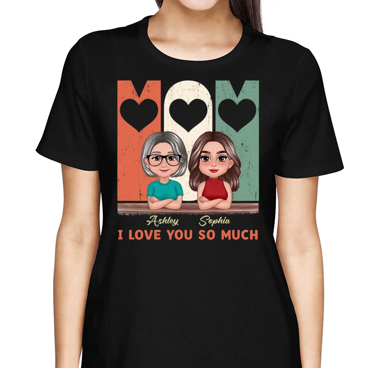 Pretty Doll Mom Daughters Retro Personalized Shirt - Image 2