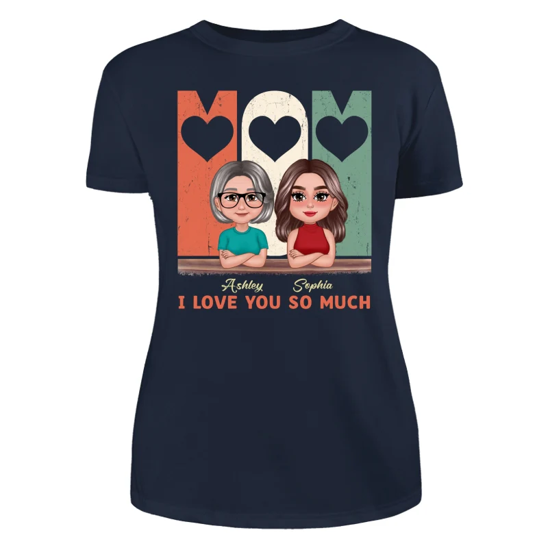 Pretty Doll Mom Daughters Retro Personalized Shirt - Image 9