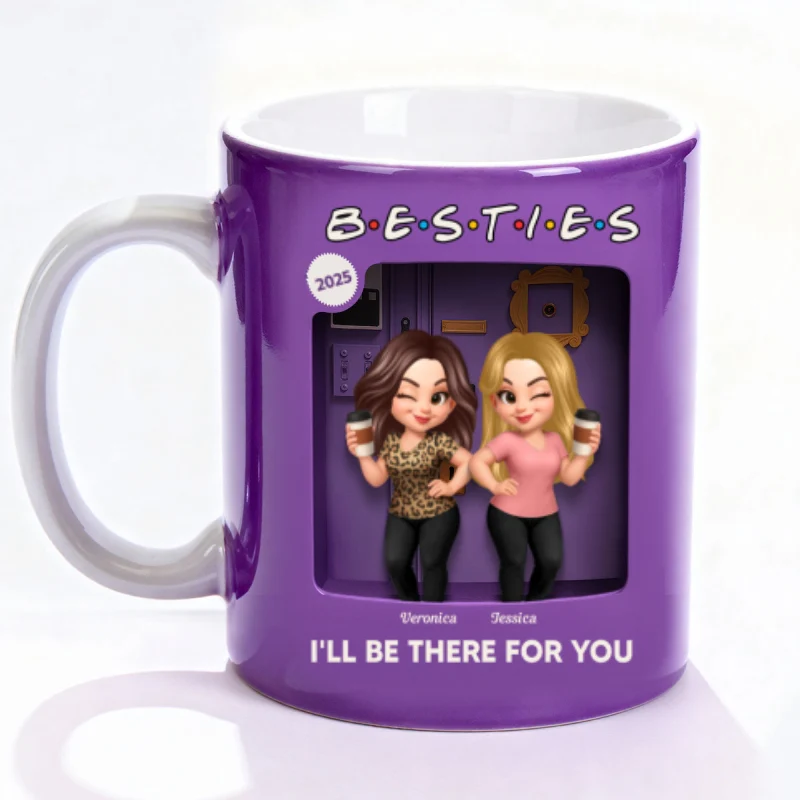 Pretty Girl Best Friends Purple Toy Box Style - Personalized Mug - Gift For Besties - Image 10