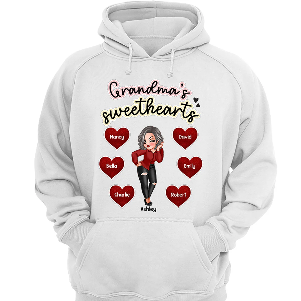 Pretty Grandma Sweetheart Personalized Shirt - Image 3