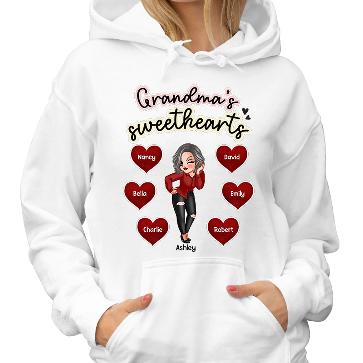 Pretty Grandma Sweetheart Personalized Shirt - Image 4