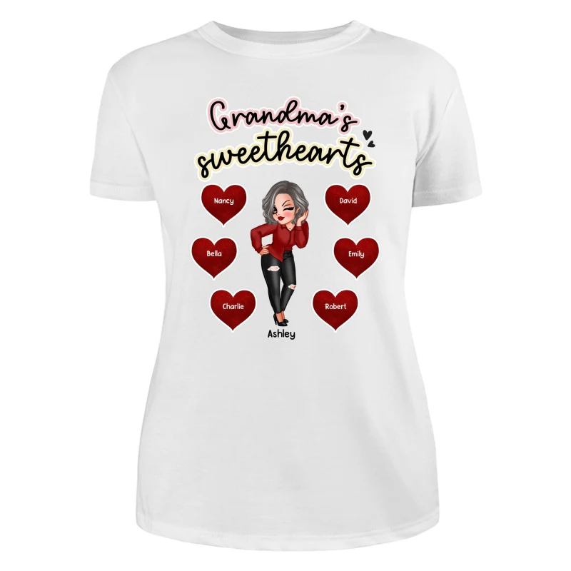 Pretty Grandma Sweetheart Personalized Shirt - Image 9