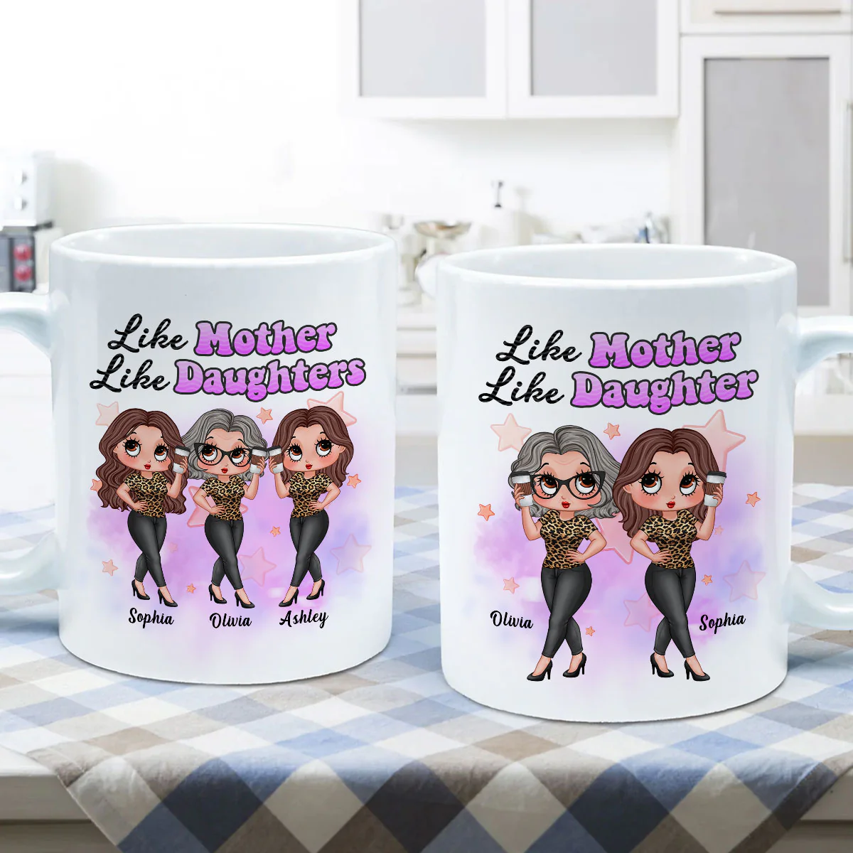Pretty Sassy Girl Like Mother Like Daughter Gift For Mom Personalized Mug - Image 5