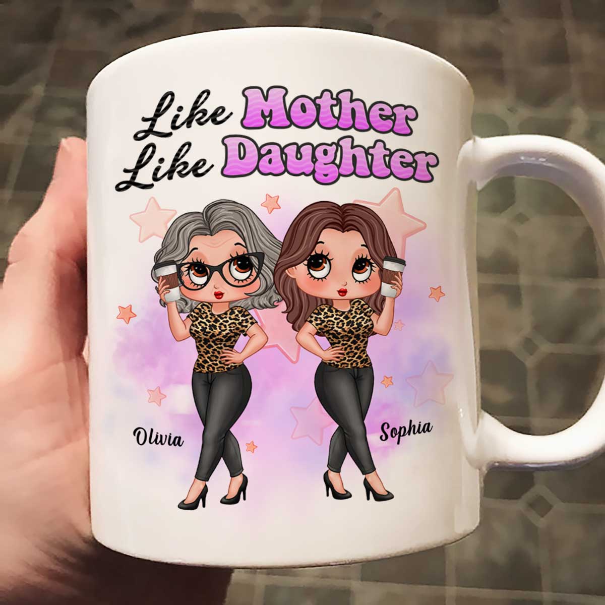 Pretty Sassy Girl Like Mother Like Daughter Gift For Mom Personalized Mug - Image 7