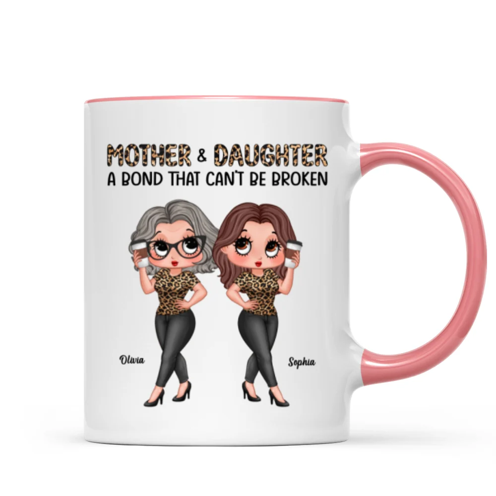 Pretty Sassy Leopard Like Mother Like Daughter Gift For Mom Personalized Mug - Image 12