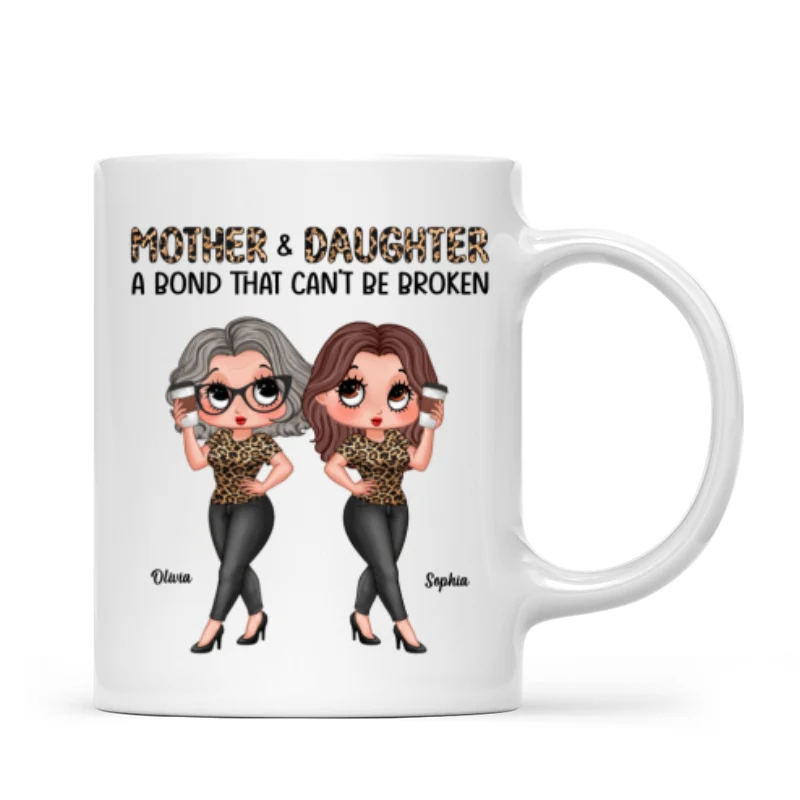 Pretty Sassy Leopard Like Mother Like Daughter Gift For Mom Personalized Mug - Image 7