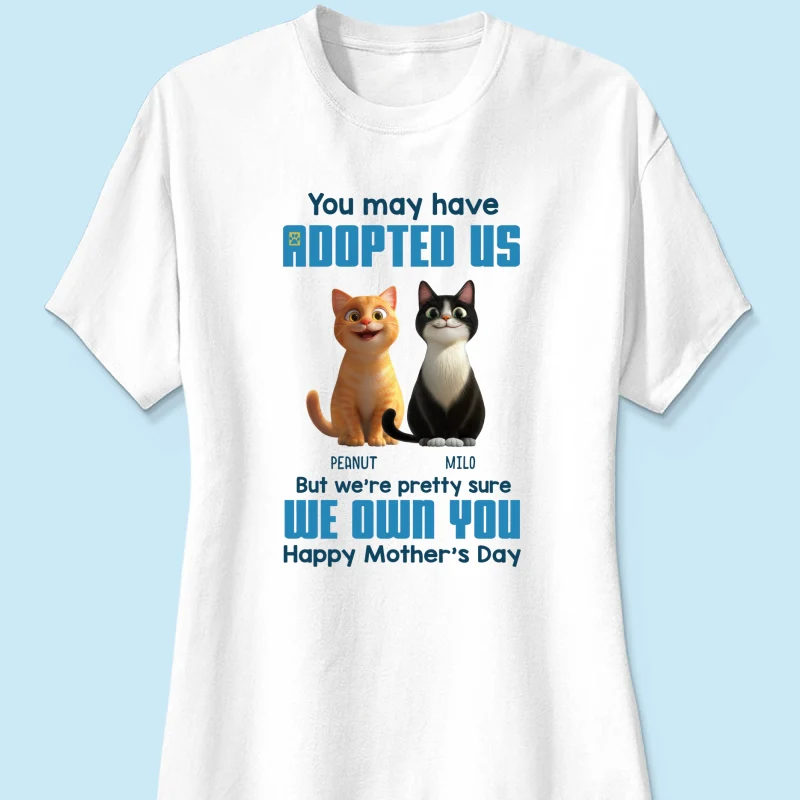 Pretty Sure We Own You Cat Mom Personalized Shirt, Funny Gift for Cat Moms - Image 11