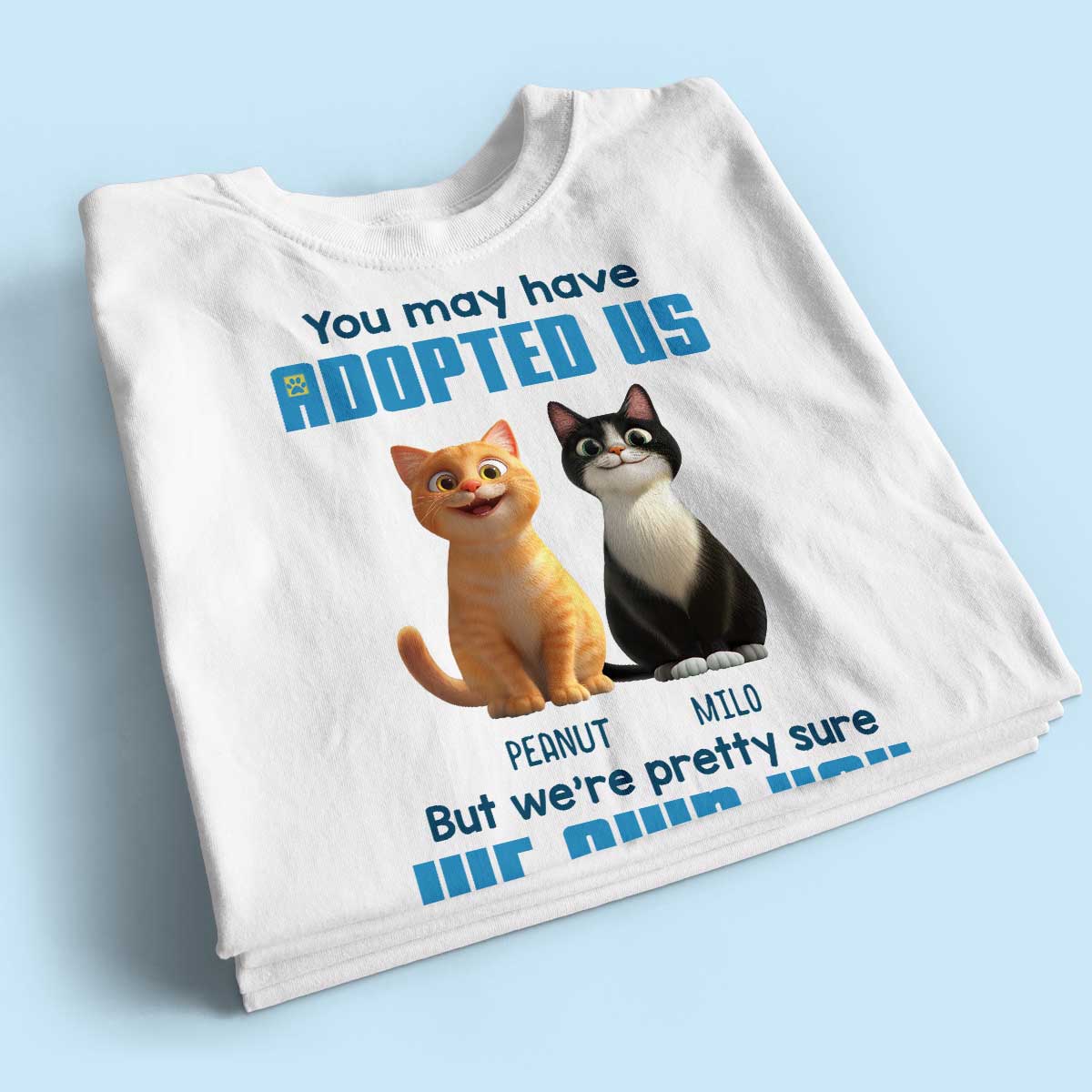 Pretty Sure We Own You Cat Mom Personalized Shirt, Funny Gift for Cat Moms - Image 2
