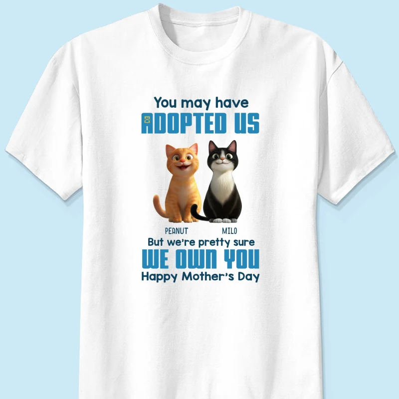 Pretty Sure We Own You Cat Mom Personalized Shirt, Funny Gift for Cat Moms - Image 7
