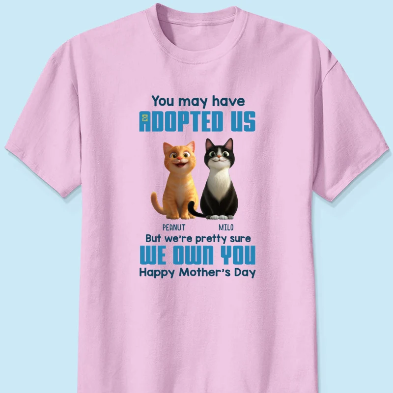 Pretty Sure We Own You Cat Mom Personalized Shirt, Funny Gift for Cat Moms - Image 9