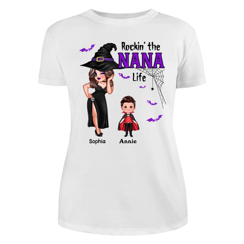 Pretty Woman Halloween Rockin‘ The Grandma Mom Auntie Life Personalized Shirt - Image 5