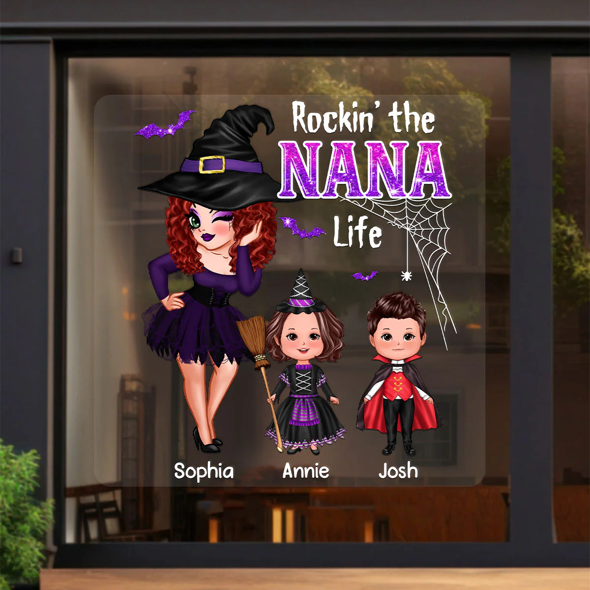 Pretty Woman Halloween Rockin' The Grandma Mom Auntie Life Personalized Decal, Halloween Decoration - Image 3