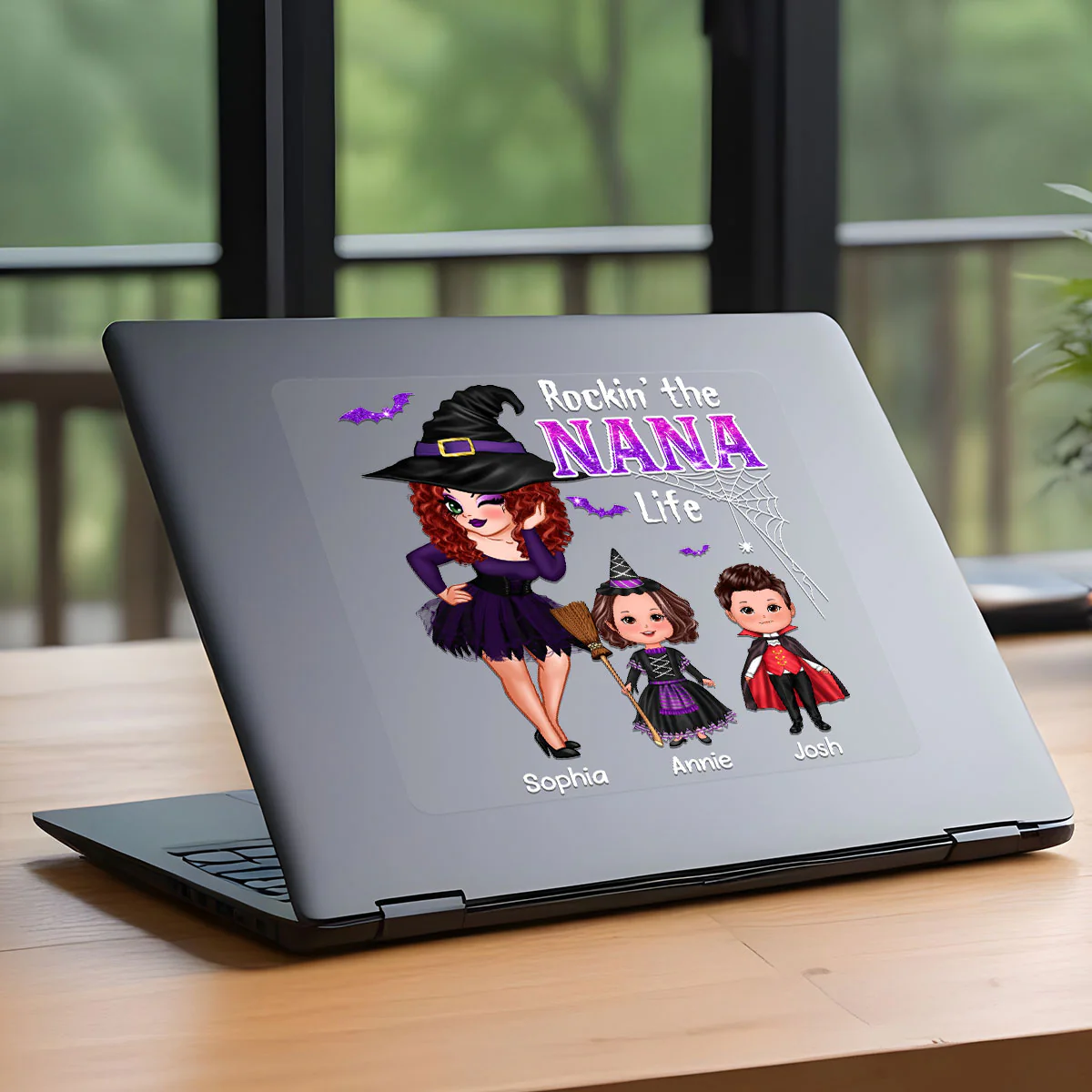 Pretty Woman Halloween Rockin' The Grandma Mom Auntie Life Personalized Decal, Halloween Decoration - Image 6