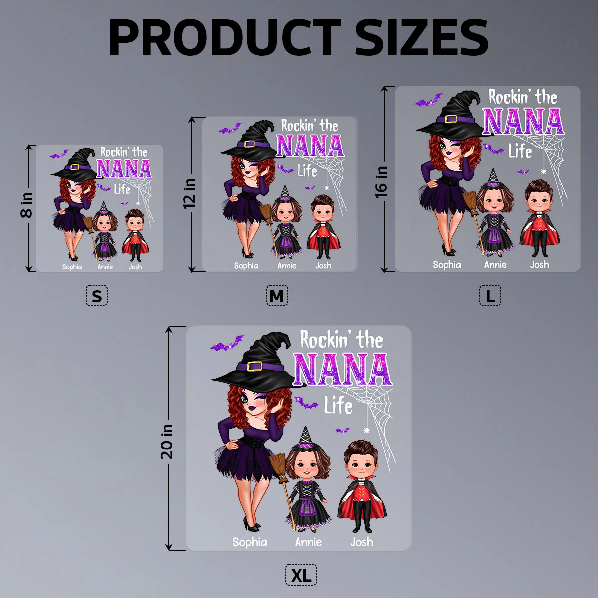 Pretty Woman Halloween Rockin' The Grandma Mom Auntie Life Personalized Decal, Halloween Decoration - Image 7