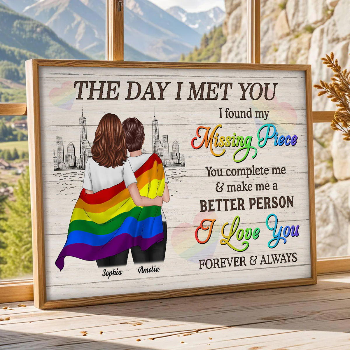 Pride Month LGBTQ+ Couple The Day I Met You Personalized Poster, Gift For Couple - Image 7